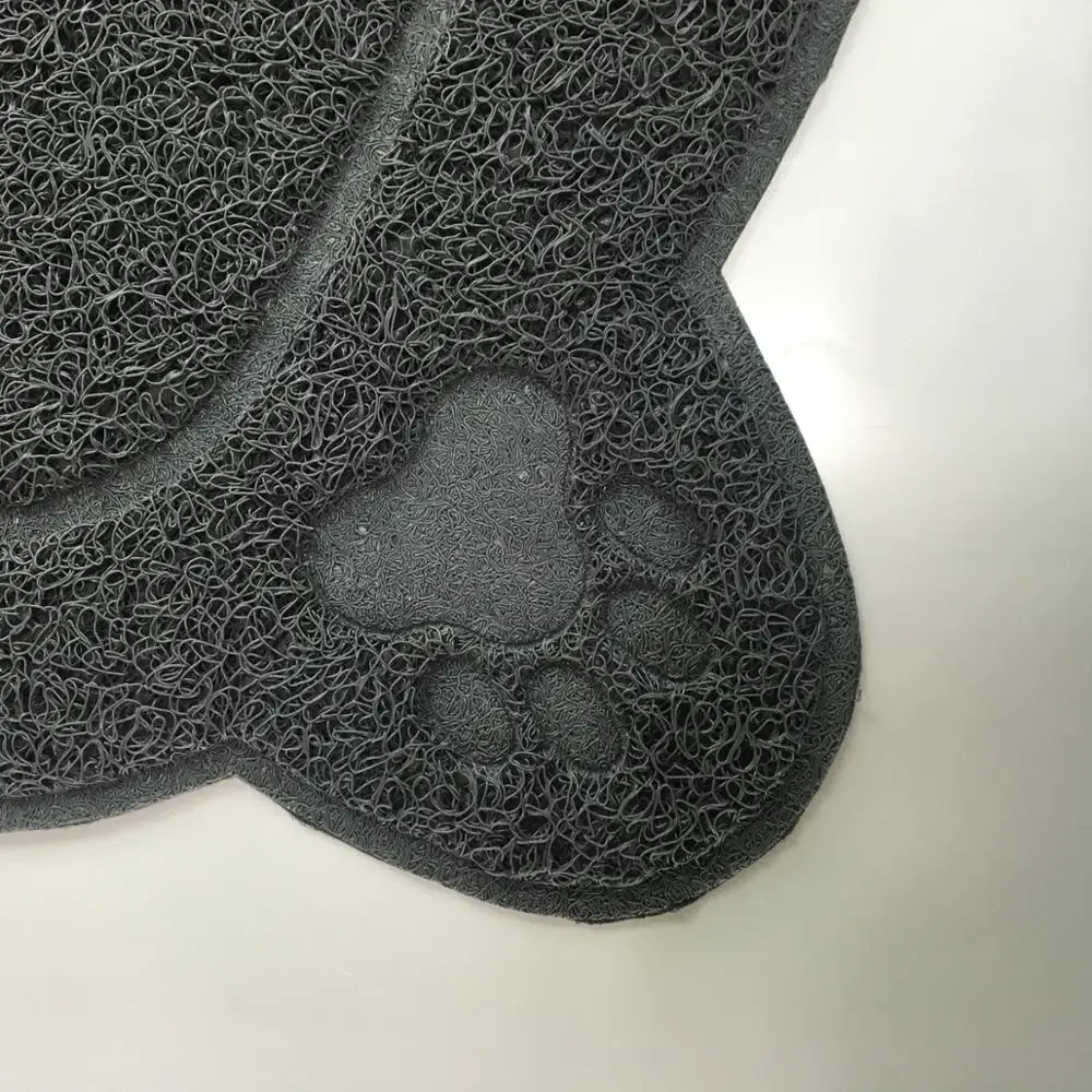 Easy to Clean coil Cute PVC Cat litter catcher mat