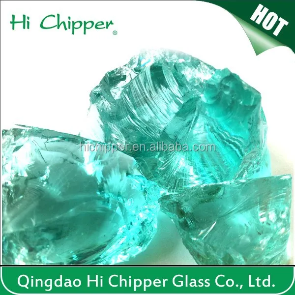 Natural Clear Garden Decorative colored glass rocks