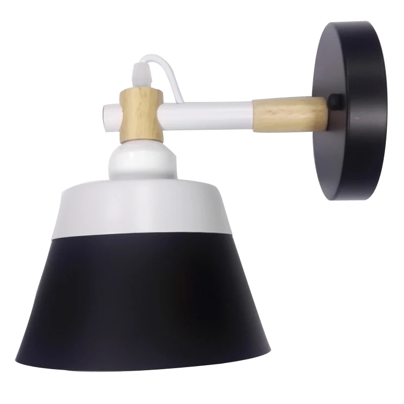 Decorative Simple Black and White Creative Wall lamp for Bedroom