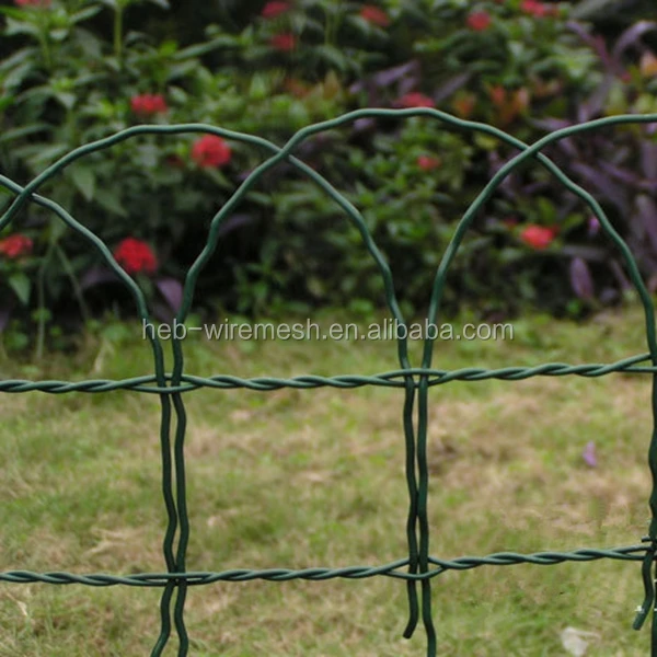 Arch top woven wire mesh garden fence/decorative border fence