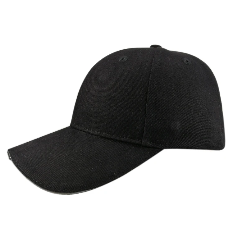 Wholesale Best Quality  Customize Led Light 6 Panel Baseball Hat  Fashion Glow Led Cap