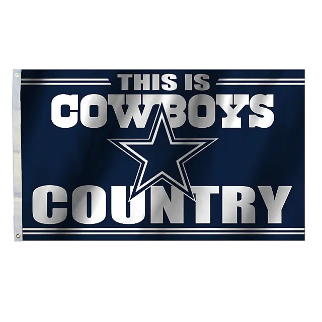 
China High quality custom design fabric Double-sided dallas cowboys flag 