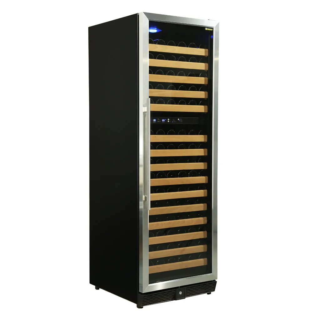 
155 Bottles Dual Zone Wine Cooler Fridge with Compressor Cooling System 