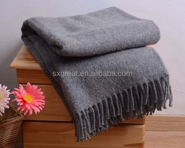 wool plaid wholesale acrylic throw blanket