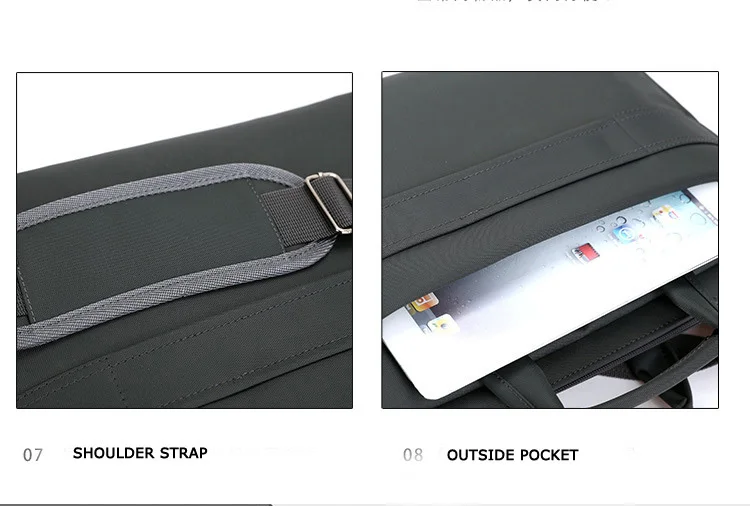 Adjustable shoulder ladies laptop bag messenger / computer bag