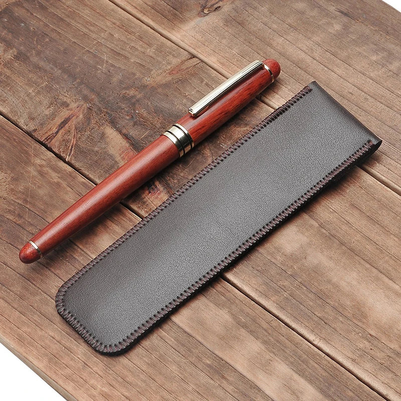 Leather single pen pencil pouch (60816260364)
