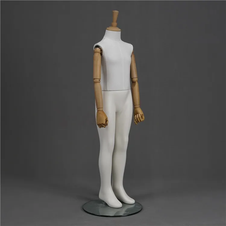 2019 New Arrival Product Fabric No Head Child Mannequin With Wooden Arms