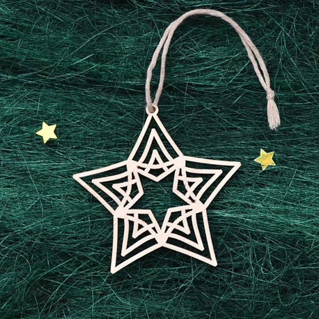 Christmas tree decor laser cut wood christmas ornament for home decor