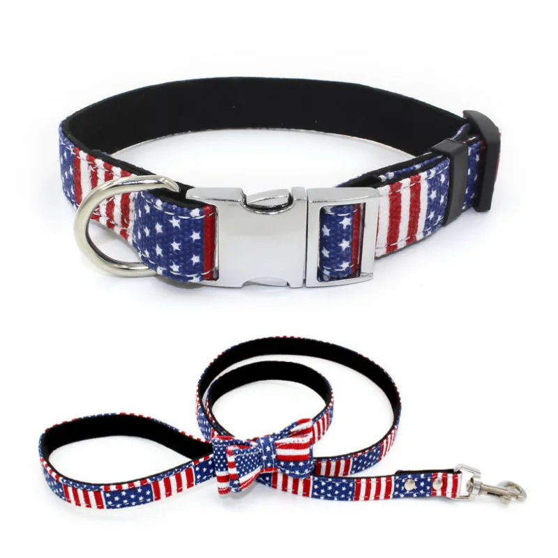 Printed Pet Safe Buckle Products Lettering Dog Collar Berry Dog Supplies Pet Collar Leash Set