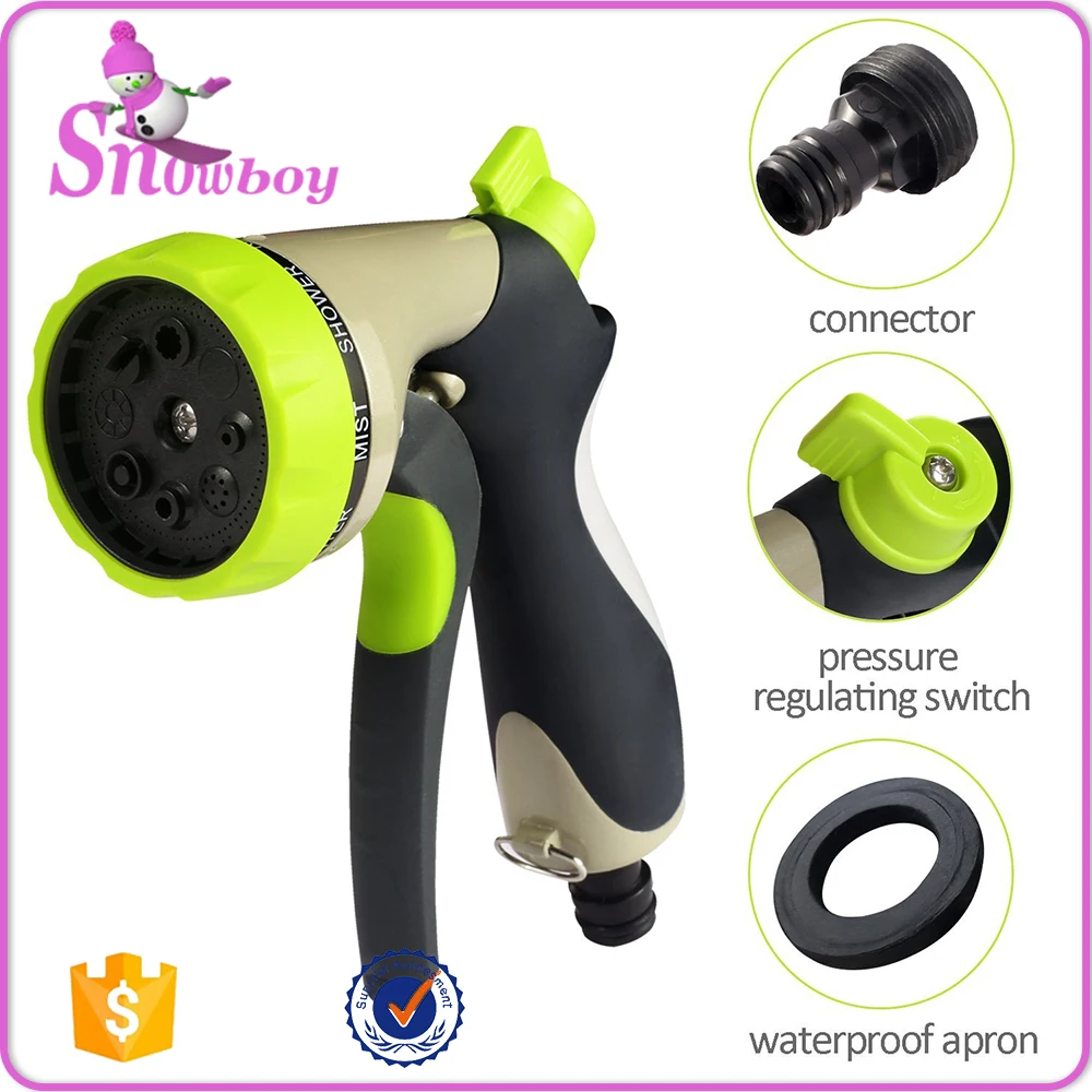 Kirsite 8 Pattern Adjustable Water Plants High Pressure Garden Spray Hose Nozzle