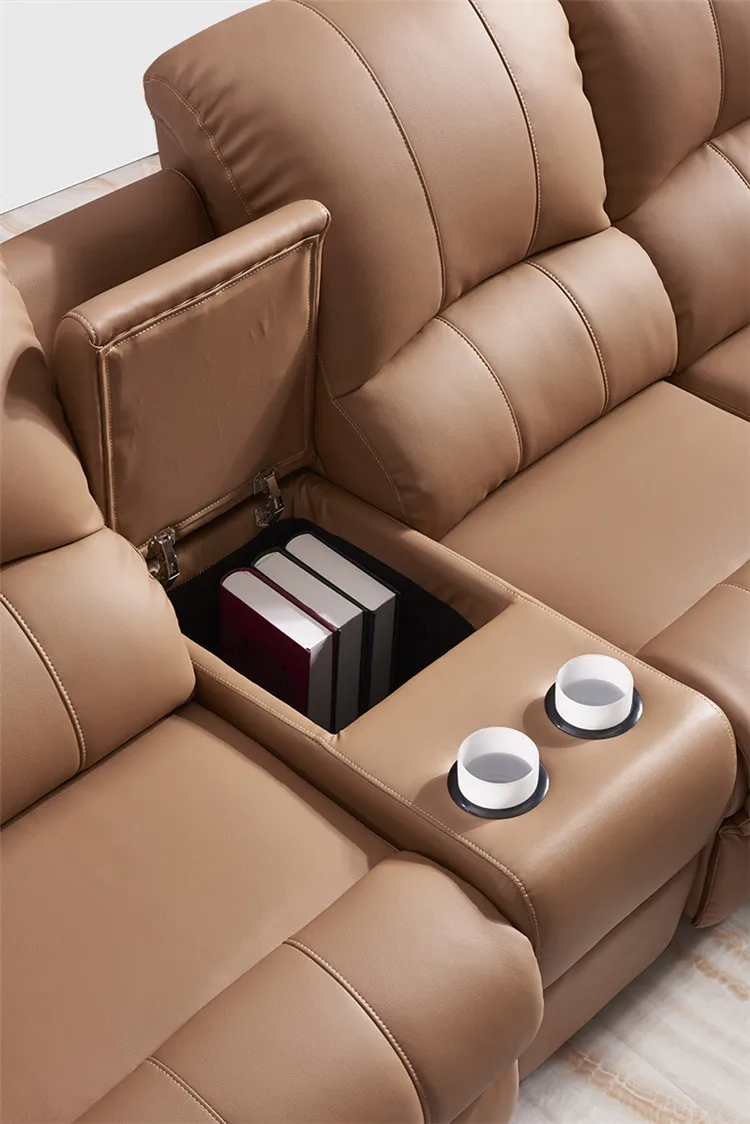 Wholesale latest modern luxury home furniture sectional corner genuine leather couch 7 seater living room sofa set designs