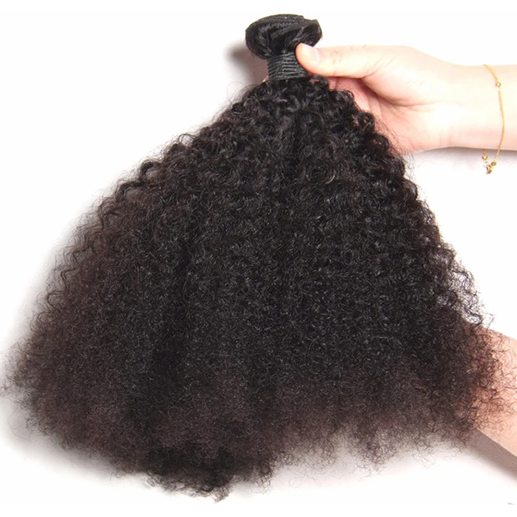 Wholesale Natural Cuticle Virgin Remy Kinky Curly bundles Extension Type 4a 4b 4c Human Hair