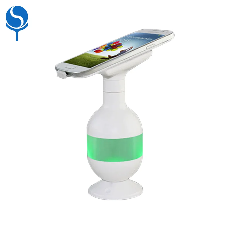 Security smart phone stand smartphone secure anti-theft Mobile call alarm display holder with charging
