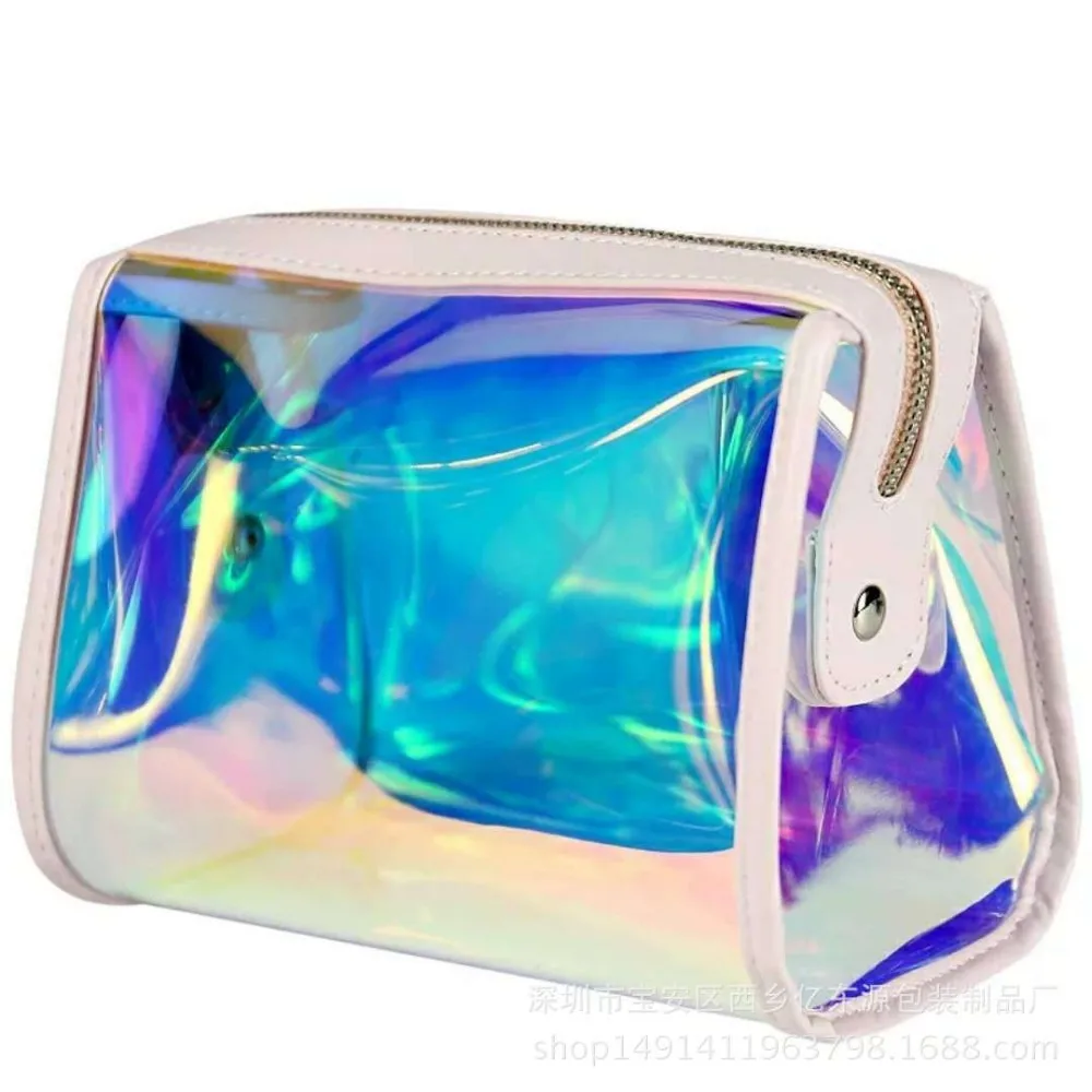 Soft Double Side Lamination PVC Rainbow Iridescent Vinyl For Curtain and Shed