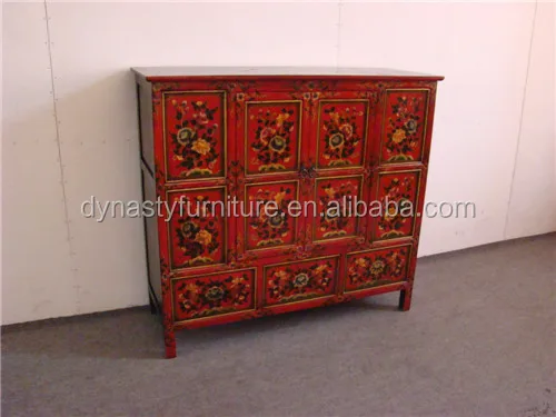 tibetan wooden furniture hand painted cabinets