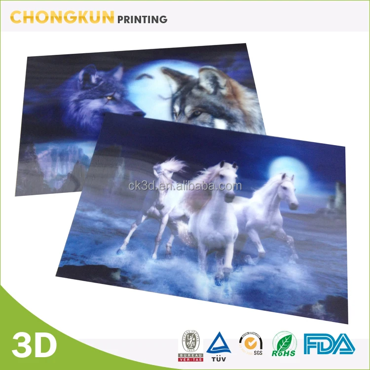 The three dimensional world gift plastic promotional 100 lpi 90 lpi 3d lenticular plastic card