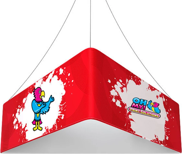 Индивидуальная розничная продажа треугольная форма подвесной баннер