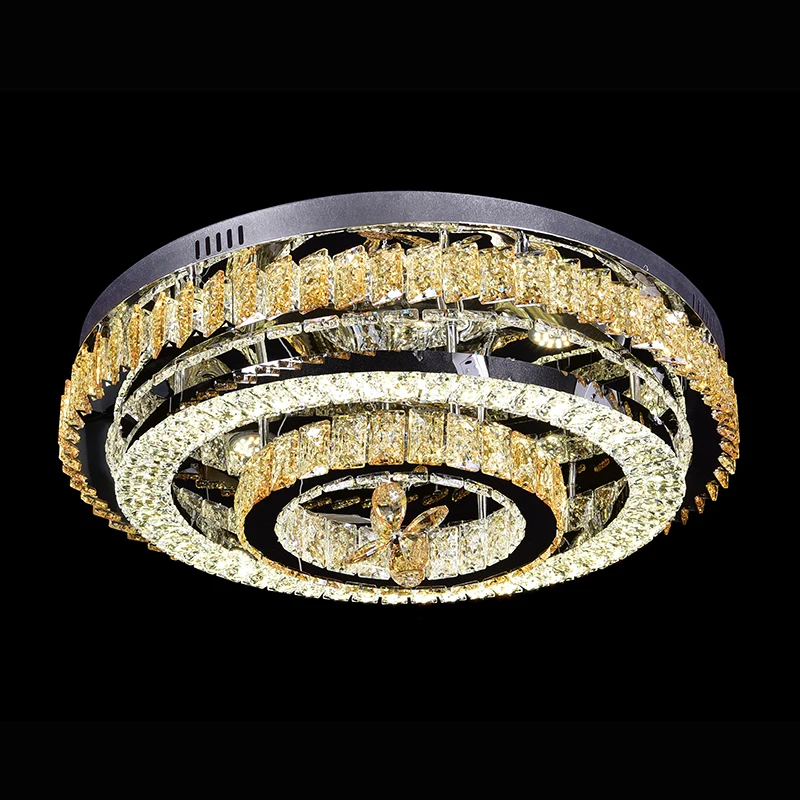 Hot sale at factory price LED stainless steel crystal ceiling light LED ceiling light LED home bedroom living room ceiling light