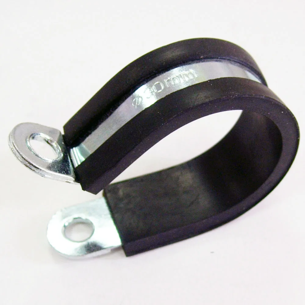 
P type electric power line hose clamp cushioned with EPDM rubber 