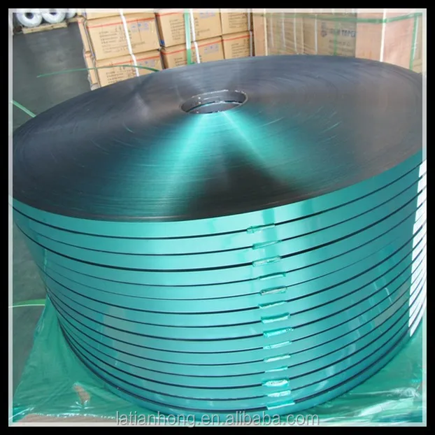 China specilized aluminum laminate manufacturer green color ECCS steel tape for cable using