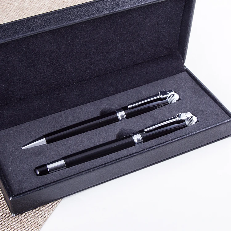 Wholesale ballpoint pens box 2pcs personalised gift ball pen set for wedding souvenirs
