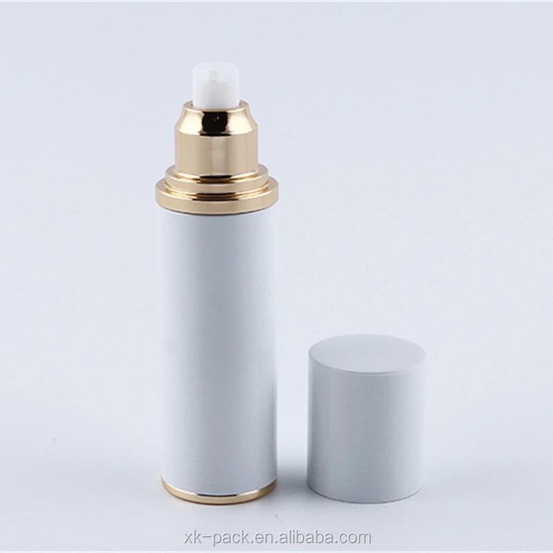 Luxury  metal 15ml 30ml 50ml 80ml 100ml aluminum lotion bottle for skin care