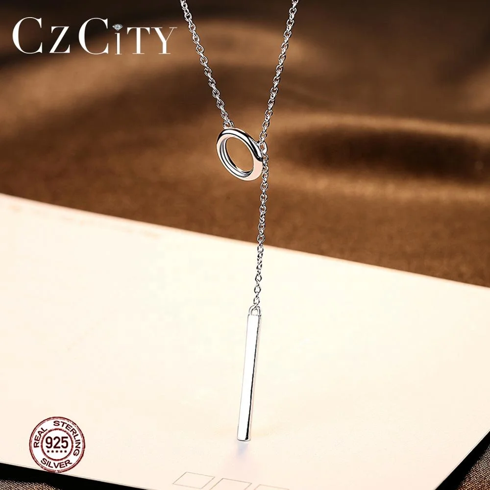 CZCITY Designer Women Jewelry Link Chain 2021 Circle Chunky Fashion Trendy Woman Long Necklace