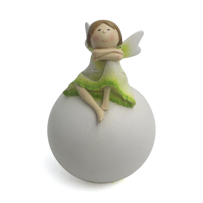Sun Wind Garden Decoration Girl Gift Angel Household Resin Craft Gift