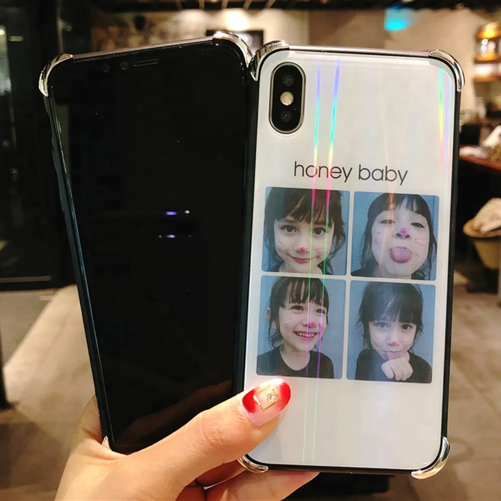 Симпатичный дизайн девушка для iPhone х Bling чехол