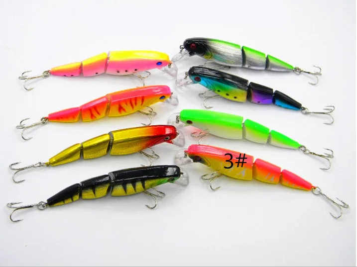 10.5cm/14g Multi-jointed Fishing Lures 3 Segment Lifelike Bait Swimbait Plastic Hard Baits Wobblers Fishing Bait