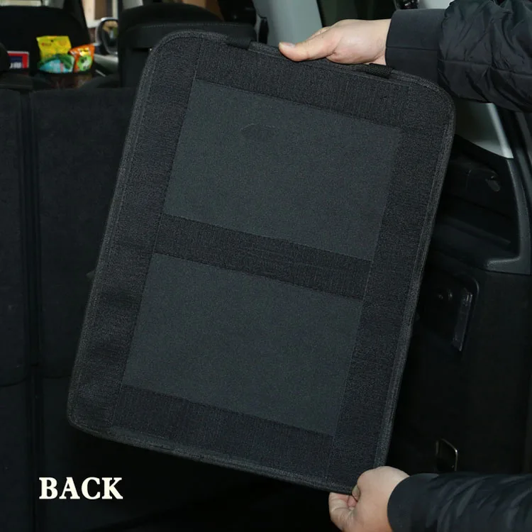 Auto car seat back hanging trunk space organizer storage bag with multi-use adjustable strap