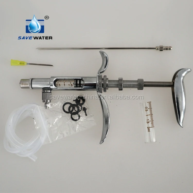 2ml, 5ml continuous veterinary pistol automatical syringe vaccine injector for poultry pig