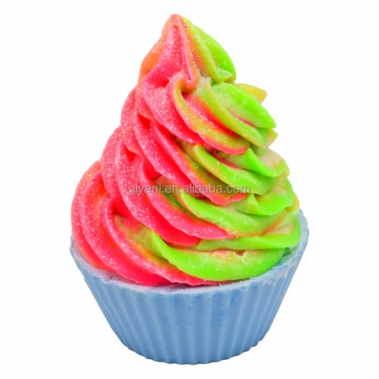 2020 most popular factory wholesale cup cake bath bombs, colorful funny bath fizzer