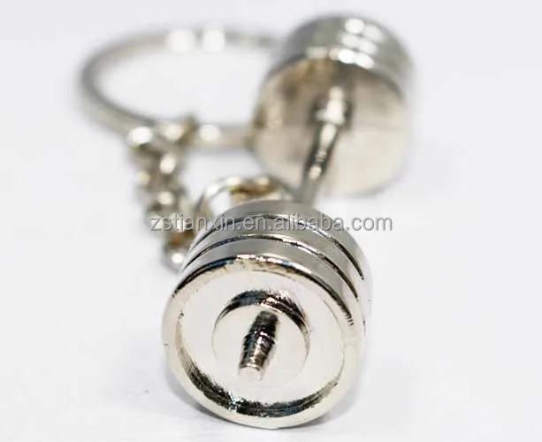 Fitness Sport Club Promotional Souvenir Gift Dumbbell Key chain 3D kettlebell shape for Gym gift