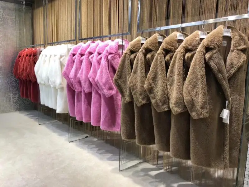 Pink Beiger Khaki Red Women Plus Size Long Thick Single Button 100% Real Mongolian Sheep Lamb Fur Coat