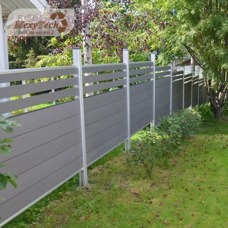 Wholesale cheap fireproof wpc villa fencing plastic wood garden fence panels