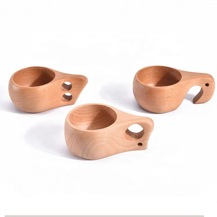 Горячая Распродажа ручная работа натуральная буковая древесина скандинавский финский традиционный портативный Кубок Kuksa
