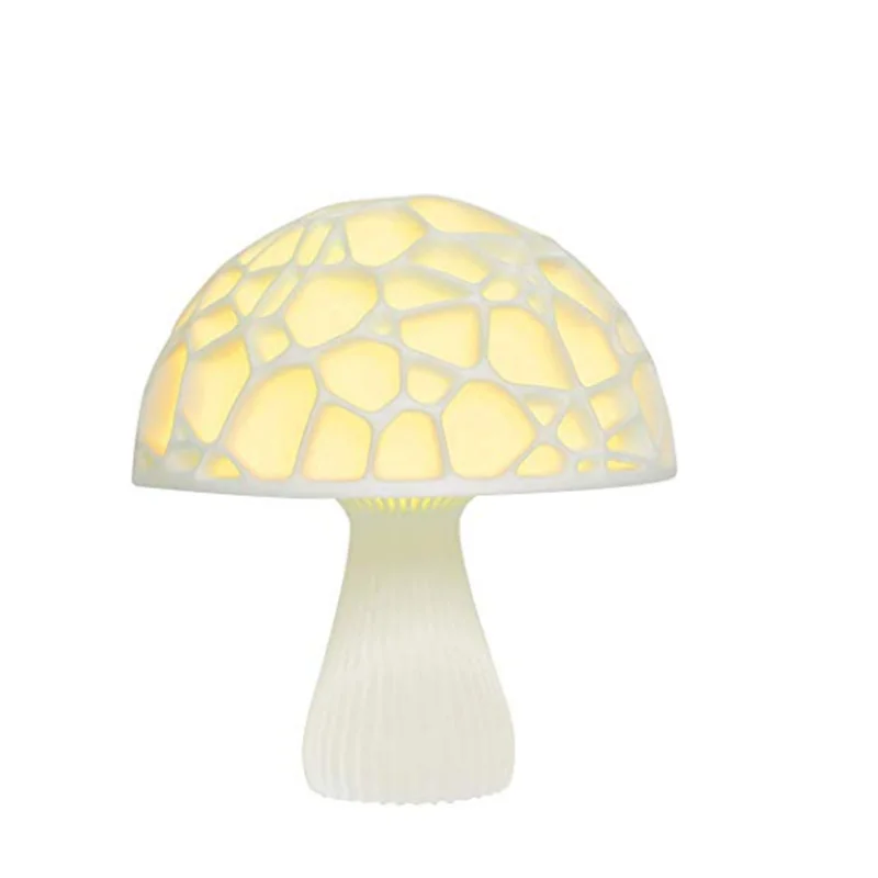 Wholesale Custom New Product Creative Design bedroom Kids Modern 3D Mushroom Lamp 3 Colors Tap Control USB Recharge 15cm