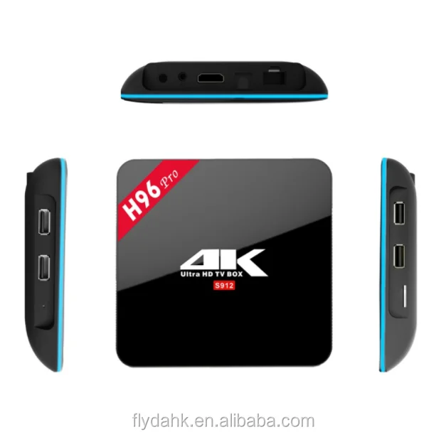 Original H96 PRO Android 7.1 Smart TV Box Amlogic S912 Octa Core Wifi 2.4G&5.0G Bt4.0 2G/16G PC BOX H96 PRO