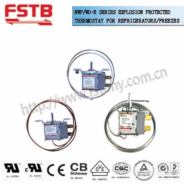 
NWP/WD-E SERIES EXPLOSION PROTECTED COOLING THERMOSTAT FOR REFRIGERATORS/FREEZERS 