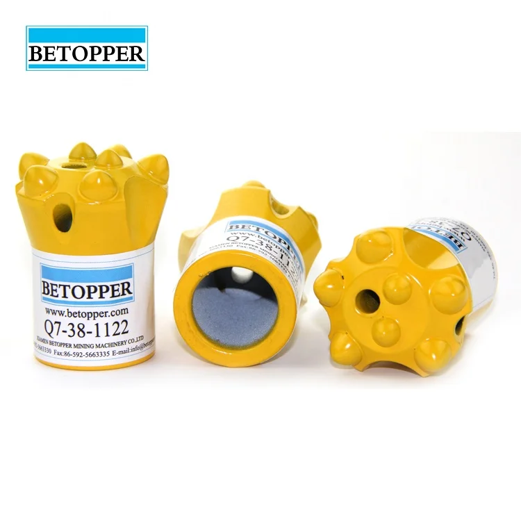 7 buttons 38mm yellow color  tapered button drill bit