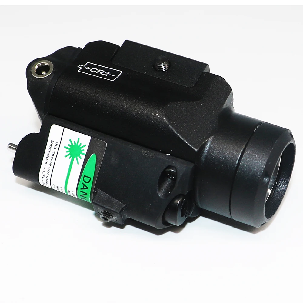 Picatinny Rail Tactical Green pistol laser flashlight with charger/pressure switch