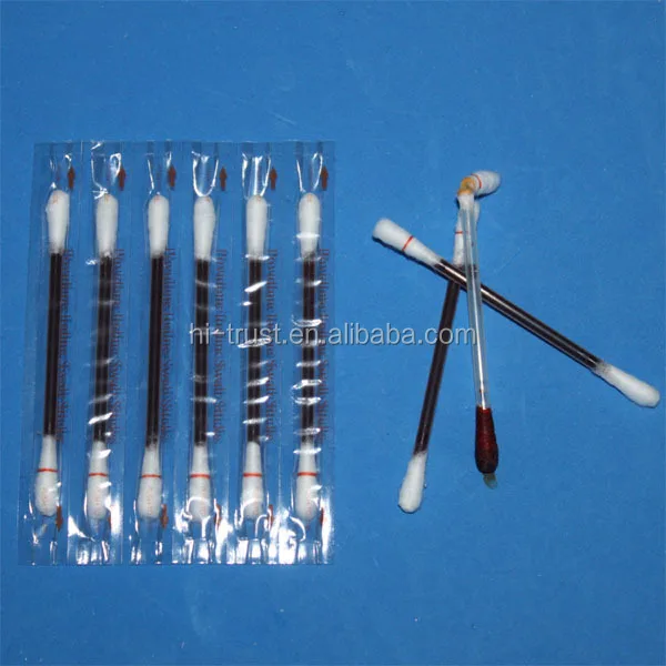 
Iodophor sterile Povidone Iodine Liquid Filled Cotton Swabs 