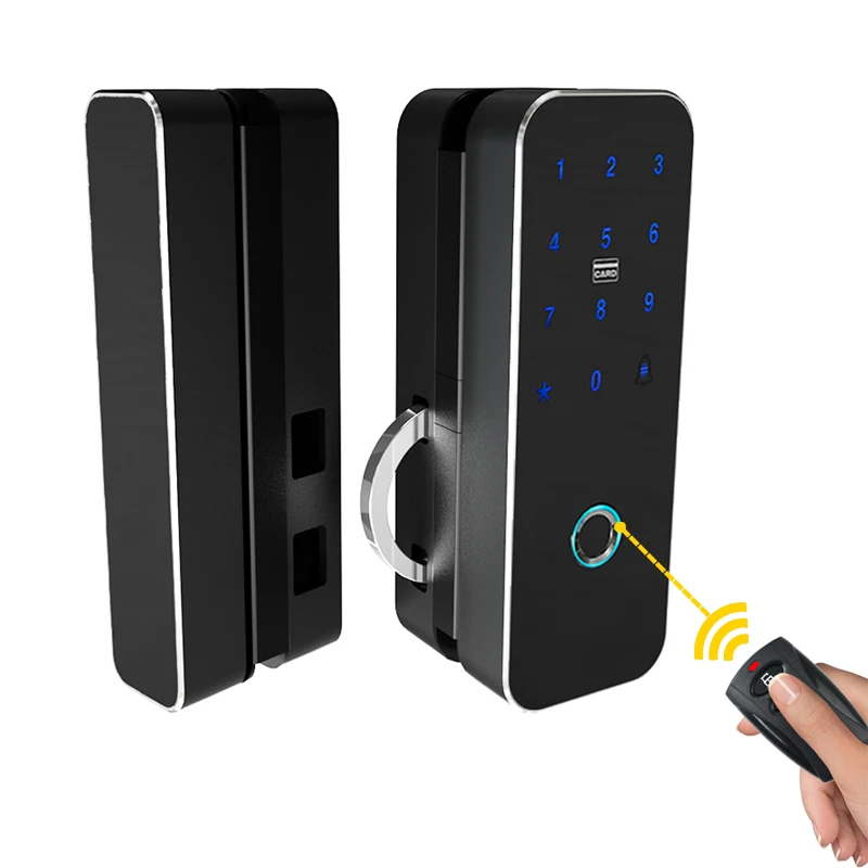 fingerprint door lock for glass door,bluetooths smart glass door lock,remote sliding door lock for security system
