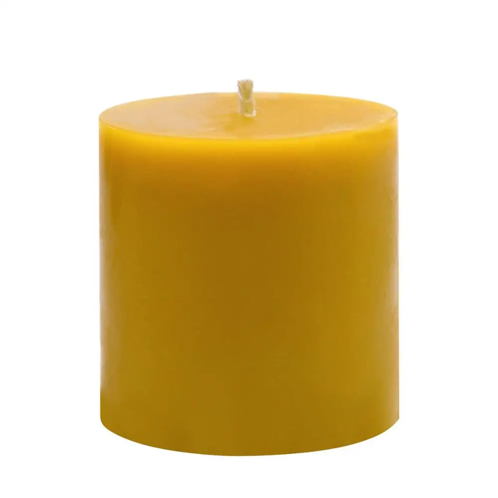 
100% pure natural beeswax pillar candle  (62197183956)
