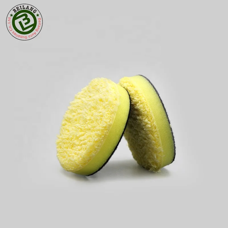 3 дюйма, стекольное воск микрофибра режущий диск с подробным описанием автомобильный воск губки аппликатора Подушечка для полирования