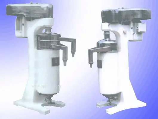 High speed tubular centrifugal separator