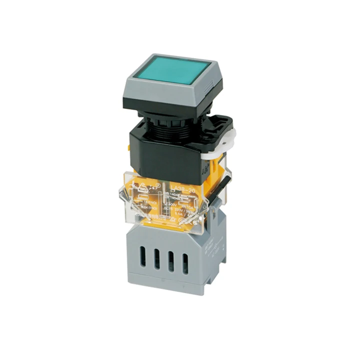 LA38 series 30mm plastic 2 or 3 position rotary switch  square head selector push button switch with long handle