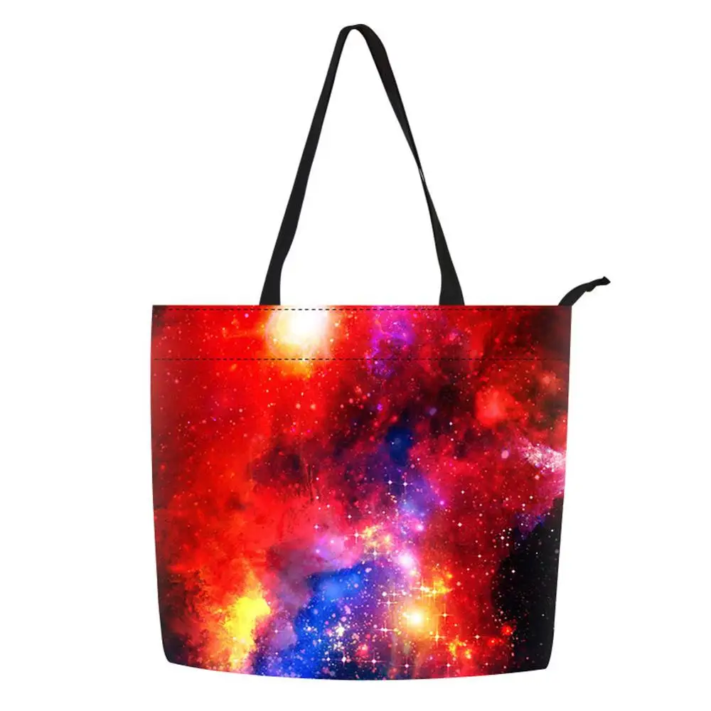 Cheap Price Galaxy printed Cotton handbag Tote Bag for Aliexpress Dropshipping