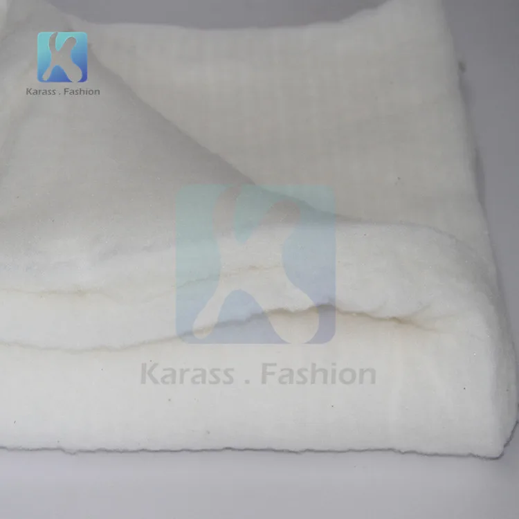 Needle punched 100% wool fiber batting quilting